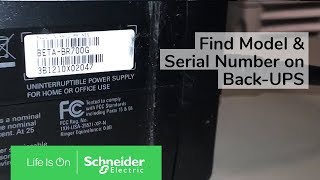 Locating Model amp Serial Number on APC BackUPS  Schneider Electric Support [upl. by Mintun266]