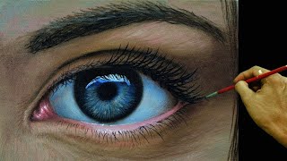 How to Paint a Realistic Eye in Acrylic by JM Lisondra [upl. by Laina686]