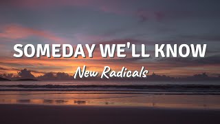 SOMEDAY WELL KNOW by New Radicals Lyric Video [upl. by Alleda]