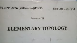 Episode 12 elementary topology msc 3rd sem closed set and theorem related to closed set [upl. by Maryellen]