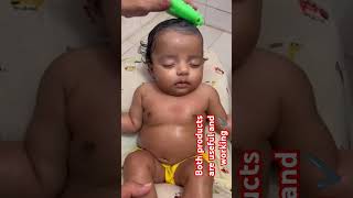 How to babys head wash and useful product for head washbathsongheadwash cutebaby [upl. by Chrisman986]