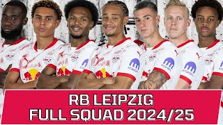 RB LEIPZIG FULL SQUAD SEASON 202425  RB Leipzig Squad Update with Transfer Rumors [upl. by Abbe354]