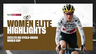 Women Elite Highlights  RD 12 Zonhoven BEL  202223 UCI CX World Cup [upl. by Indnahc837]