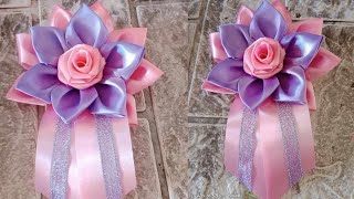 How to make corsage using Satin Ribbon Chest Corsage [upl. by Jose496]