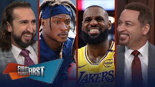 Chiefs trade for DeAndre Hopkins LeBron amp Bronny James are 1st fatherson duo  FIRST THINGS FIRST [upl. by Ilyssa]