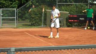 Grigor Dimitrov vs Simone Vagnozzi at Marburg Open 2010 23 [upl. by Sihon]