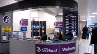 Glasgow Scotland Airport Arrivals [upl. by Nyliak101]