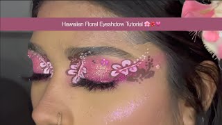 Hawaiian Floral eyeshadow tutorial 🌸🌺💗 [upl. by Bertolde843]