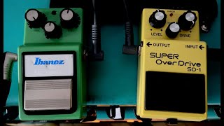 Grandes Overdrives Ibanez TS9 Vs Boss SD1 [upl. by Joye]