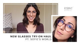 New Glasses TryOn Haul  EyeBuyDirect x Sofies World [upl. by Haukom]