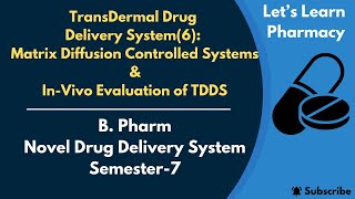 Transdermal Drug Delivery System6  Different Types of Systems3  BPharm  NDDS  Semester7 [upl. by Savage]