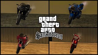 GTA San Andreas Bike Locations  NRG 500 FCR 900 Sanchez and PCJ 600 Bike Location [upl. by Eissahc]