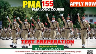 PMA 155 Long Course Apply Now  Join Pak Army as a second lieutenant  PMA test preparation army [upl. by Kingston]