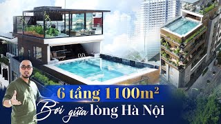 Không Gian Sống 1100m2 với Tường Lửa AN NINH 247 và BỂ BƠI VÔ CỰC View Toàn Hà Nội  NHÀ TO [upl. by Agustin]