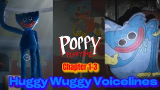 Poppy Playtime Chapter 13 All Huggy Wuggy Voicelines [upl. by Yorker]