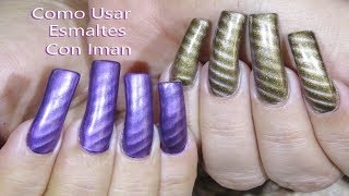 Como Usar Esmalte 💅 De Iman Para Decorar Uñas Perfecto [upl. by Randal696]