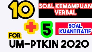 CONTOH SOAL UMPTKIN 2020 UNTUK IPA amp IPS  TES VERBAL DAN KUANTITATIF  PREDIKSI TERBARU [upl. by Lawley]