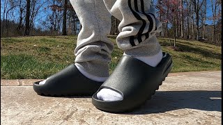 YEEZY Slides  Dark Onyx  Sizing Information amp Color Comparison [upl. by Kissee]