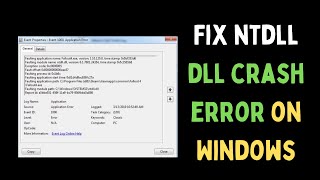 How to Fix Ntdlldll Crash Error on Windows 11 [upl. by Eileek]