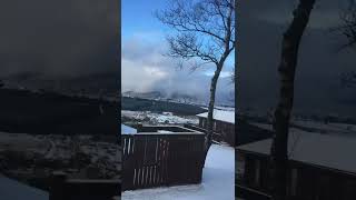 Snowstorm in Lake District Thanet Well Lodge Retreat Penrith Cumbria [upl. by Leahsim]