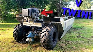 Amphibious ATV Boat Build Part 6 New Motor [upl. by Asilrahc]