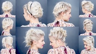 10 EASY UPDO Tutorials FOR SHORT HAIR  Milabu [upl. by Ytsanyd]