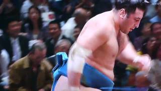 Hakuho vs Tochinoshin Day3 KugatsuBasho 2009 Sep [upl. by Elokcin]