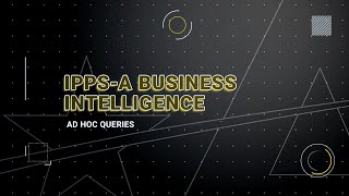 IPPSA Release 3 Functionality Demonstration Business Intelligence  Ad Hoc Queries [upl. by Harriett]