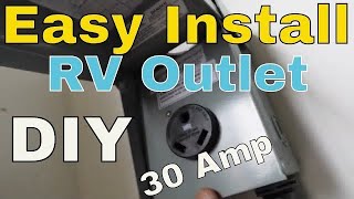 How to install a 30amp RV Plug Outlet 30amp RV outlet plug with a Subpanel [upl. by Balduin]