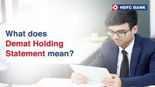 Demat Holding Statement Essential Insights to Uncover in 60 Seconds  HDFC Bank [upl. by Ariik]