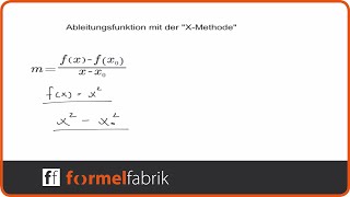 Ableitungsfunktion mit der xMethode Teil 1 [upl. by Ripleigh]