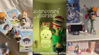 introvert diaries • days as an otaku room tour smiski lamp genshin popmart unboxing more [upl. by Annid262]