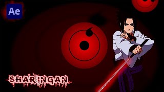 Sharingan eye Animation Made in After effects  Huzaifa S aftereffects sharigan naruto [upl. by Kcinimod]