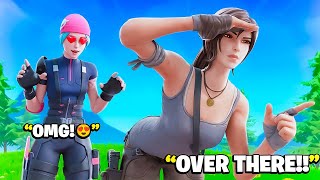 I CHEATED THIS GIRL THE GAME 😂 FUNNY FORTNITE MOMENTS [upl. by Eneloj497]