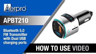 Aerpro APBT210 – Bluetooth FM Transmitter – HowTo Video [upl. by Urbas]