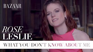 Rose Leslie  What you dont know about me  Bazaar UK [upl. by Revolc]