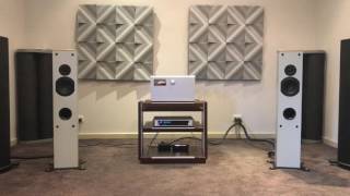 Goldmund Logos Tower Speakers Talisman Digital Hub Digibit Aria 2 on demo at Absolute Hi End [upl. by Casper466]