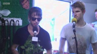 Foster The People at Glastonbury 2011 BBC 6 Musics Lauren Laverne interviews [upl. by Pinckney]