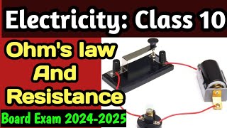 Ohms law class 10 Electricity glass 10 [upl. by Troxell]