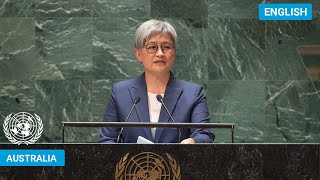 🇦🇺 Australia  Minister for Foreign Affairs Addresses United Nations General Debate 78th Session [upl. by Ytirahs]