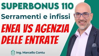 SuperBonus 110  Serramenti e infissi ENEA vs Agenzia delle Entrate [upl. by Yerrot]