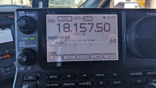 Daily HF Band Conditions 17 Meters In The Mobile Icom 7100 And Little Tarheel HP [upl. by Tobe]