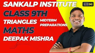 Congruency of Triangles  For class 9th  Part 2  by Deepak Mishra [upl. by Akinna]