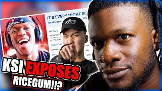 KSI EXPOSES RICEGUM  Proof Ricegum doesnt write most of his music REACTION [upl. by Anala]