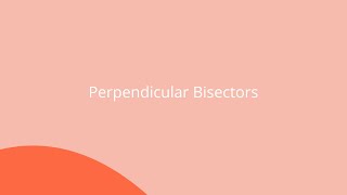 Perpendicular Bisectors  GCSE Maths 91 [upl. by Ahsinaj]