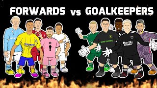 🔥FORWARDS vs GOALKEEPERS🔥 Football Challenges Frontmen 75 [upl. by Purse]