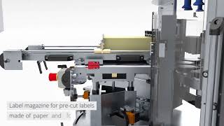 RENNER hot melt labelling machine for pre cut labels [upl. by Giverin]