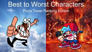 Best to Worst Characters Pizza Tower Ranking Edition please read the description [upl. by Darrey]