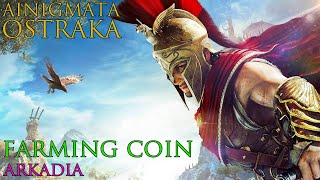 Assassins Creed Odyssey  Ainigmata Ostraka  Farming Coin Arkadia [upl. by Yelserp]