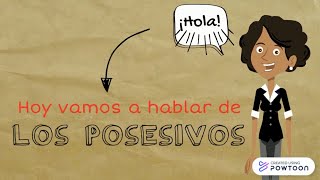 Los Posesivos versión sencilla  CASTELLANO  Video educativo [upl. by Nahgeem289]